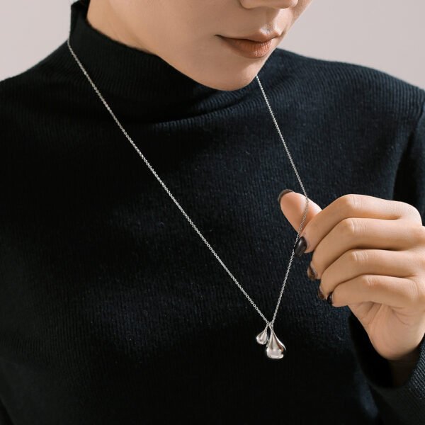 All-match Water Drop Pendant Sweater Necklace - Image 7