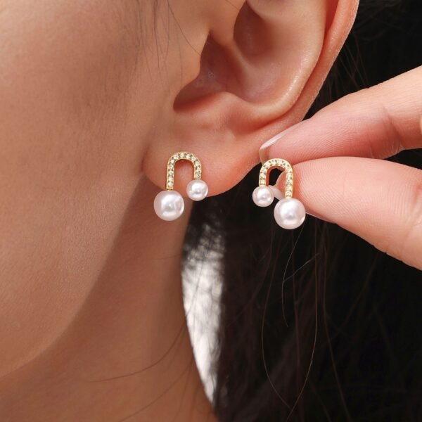 U-shaped Necklace And Earrings Fashion Luxury Set - Image 8