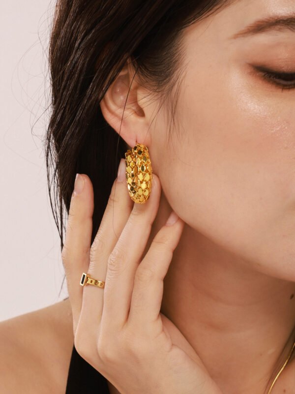 Holiday Hoop Scale Earrings - Image 5