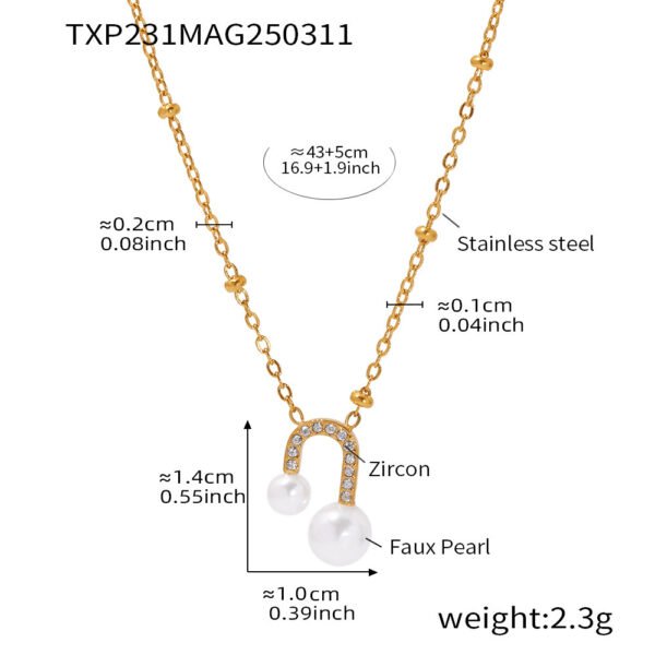 U-shaped Necklace And Earrings Fashion Luxury Set - Image 11