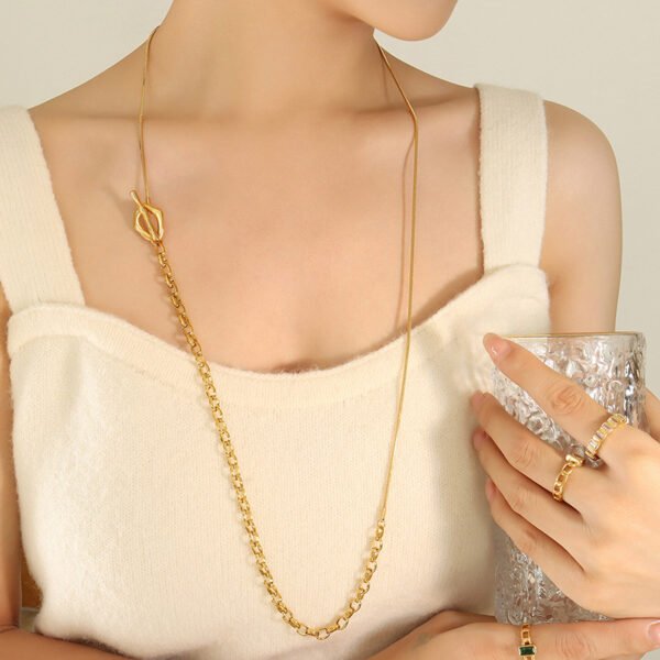 Fashion OT Buckle Adjustable Length Sweater Chain - Image 5