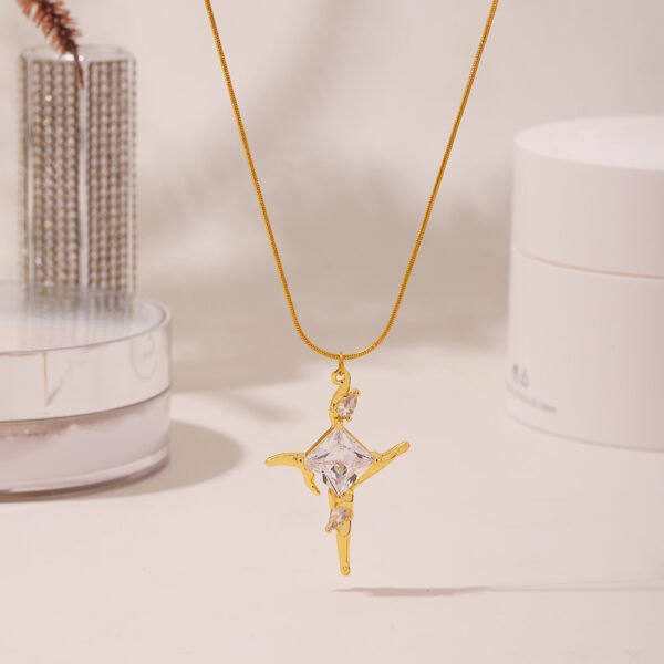 Personalized Cool Cross Pendant Necklace - Image 4