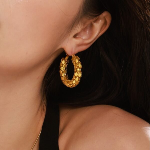 Holiday Hoop Scale Earrings - Image 3
