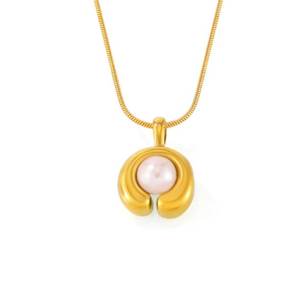 C-Shaped Freshwater Pearl Necklace