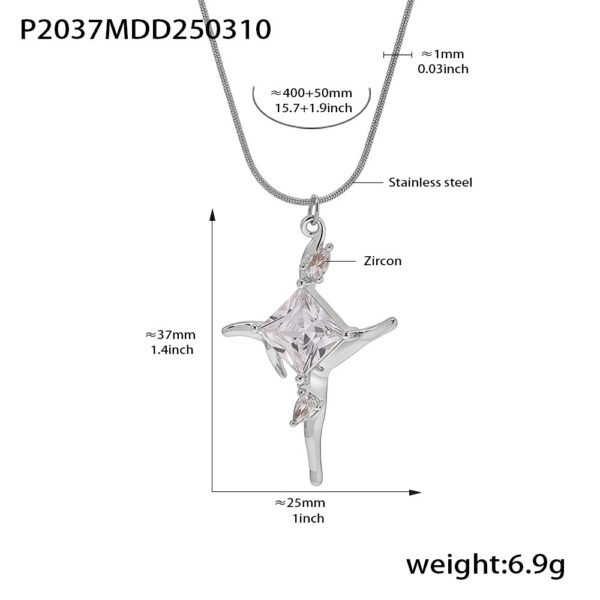 Personalized Cool Cross Pendant Necklace - Image 8
