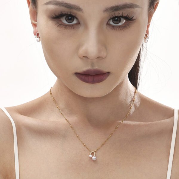 U-shaped Necklace And Earrings Fashion Luxury Set - Image 7