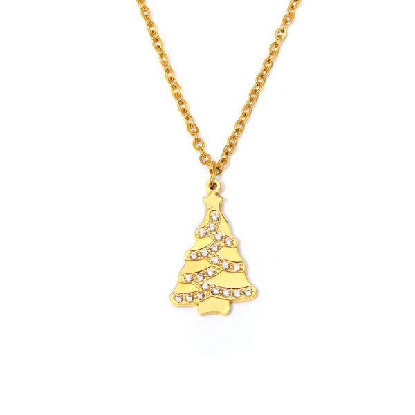 Christmas Tree Pendant Clavicle Necklace - Image 2