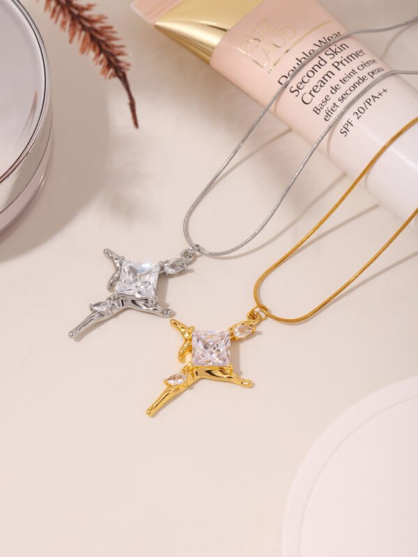 Personalized Cool Cross Pendant Necklace - Image 2