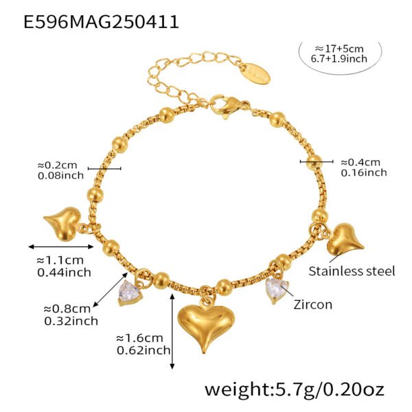 Heart Multi-accessory Pendant Bracelet - Image 7