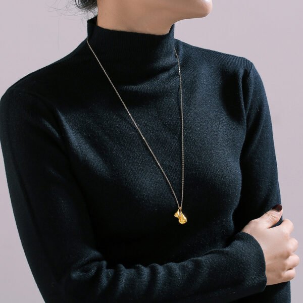 All-match Water Drop Pendant Sweater Necklace - Image 3