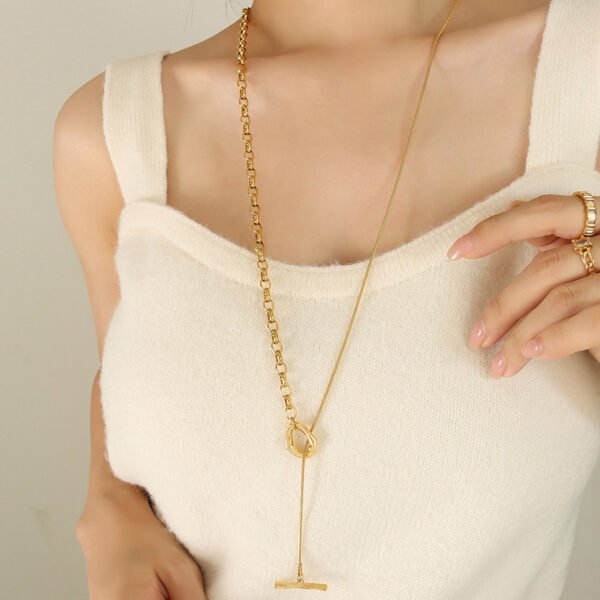 Fashion OT Buckle Adjustable Length Sweater Chain - Image 4