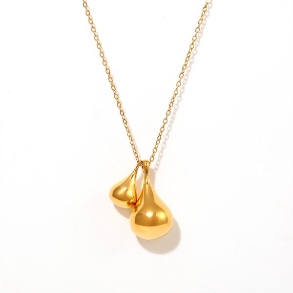 All-match Water Drop Pendant Sweater Necklace