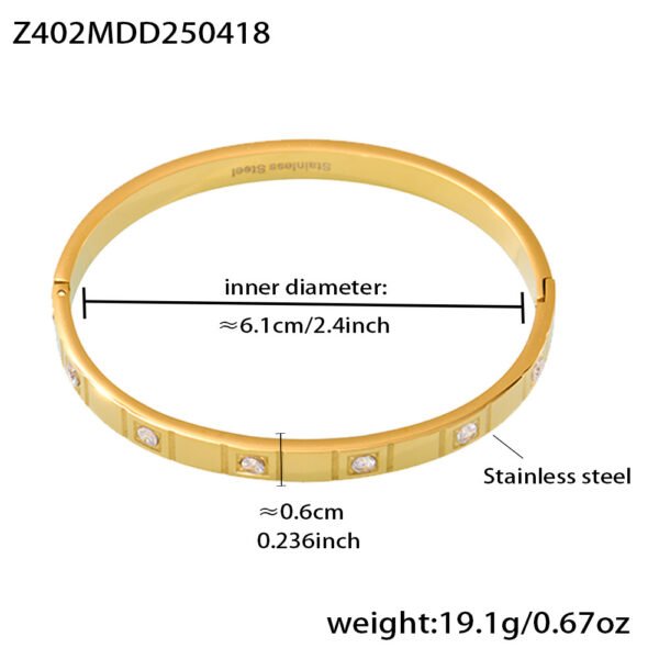 Full Diamond Buckle Bracelet - Image 6