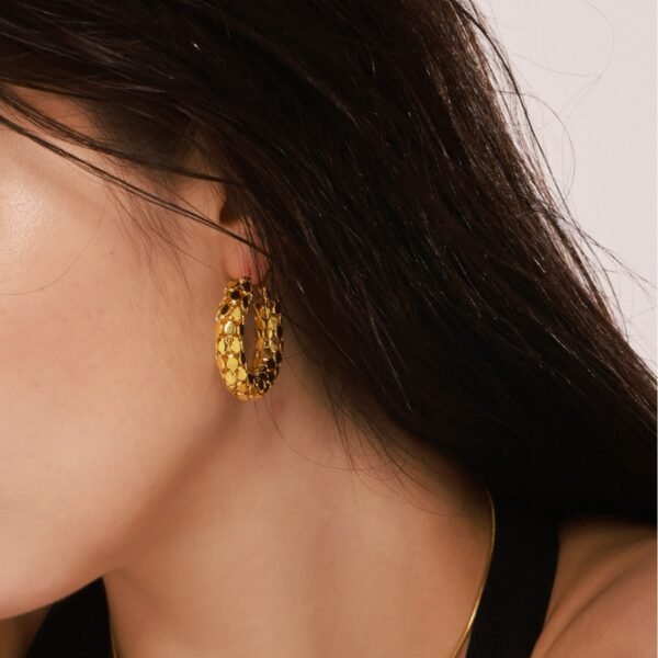 Holiday Hoop Scale Earrings - Image 4