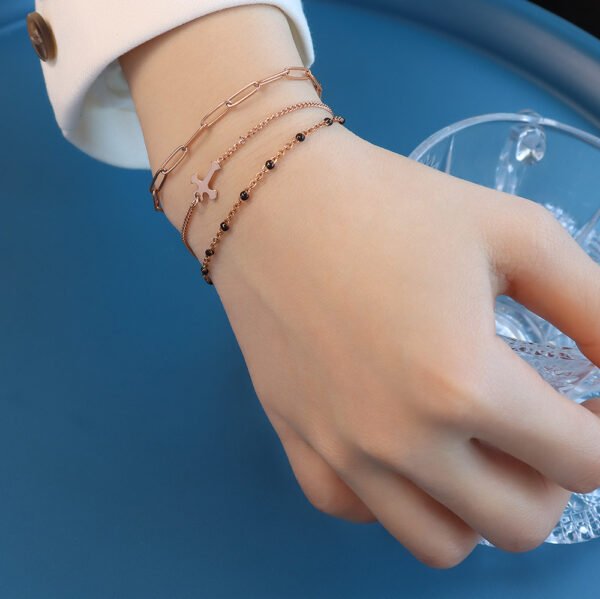 Personalized Cross Three-Layer Bracelet - Image 5