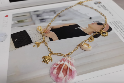 Beach Vacation Natural Shell Turtle Fishtail Necklace photo review