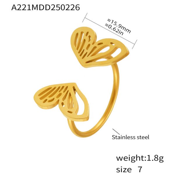 Butterfly Fairy Creative Open Adjustable Ring - Image 5