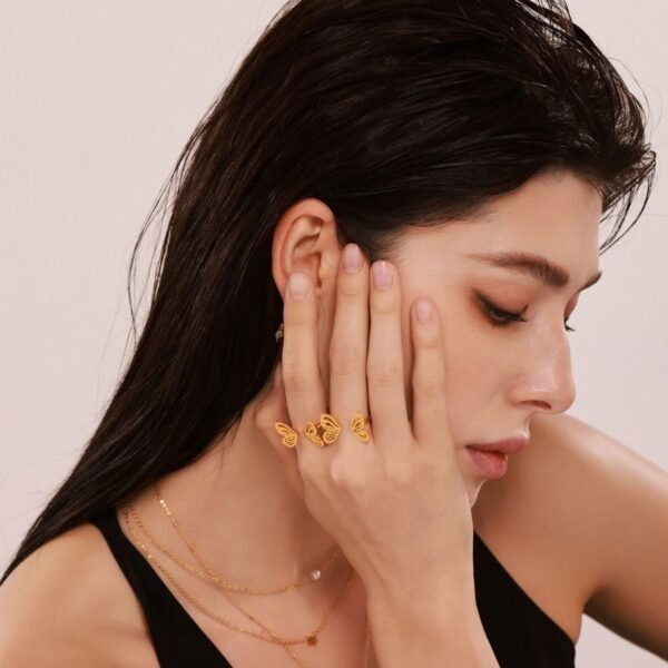Butterfly Fairy Creative Open Adjustable Ring - Image 3